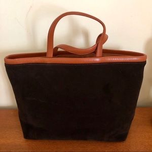 SOLD - Maurizio Taiuti Suede Leather Tote
